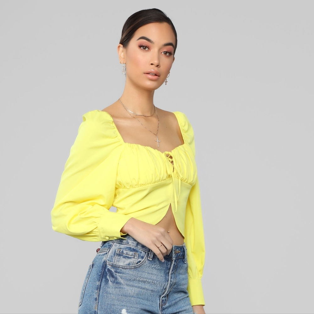 Another Round Of Mimosas Top - Yellow